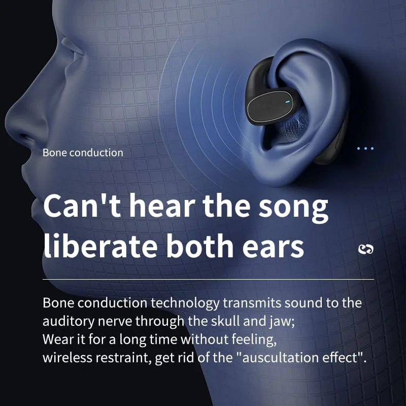 X6 Bone Conduction Bluetooth Headset Open-Ear Design Anti-Sweat Rain Noise Reduction Digital Battery Display Acoustic Technology