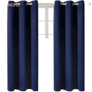Blackout Curtains Window Navy Blue Curtains for Living Room