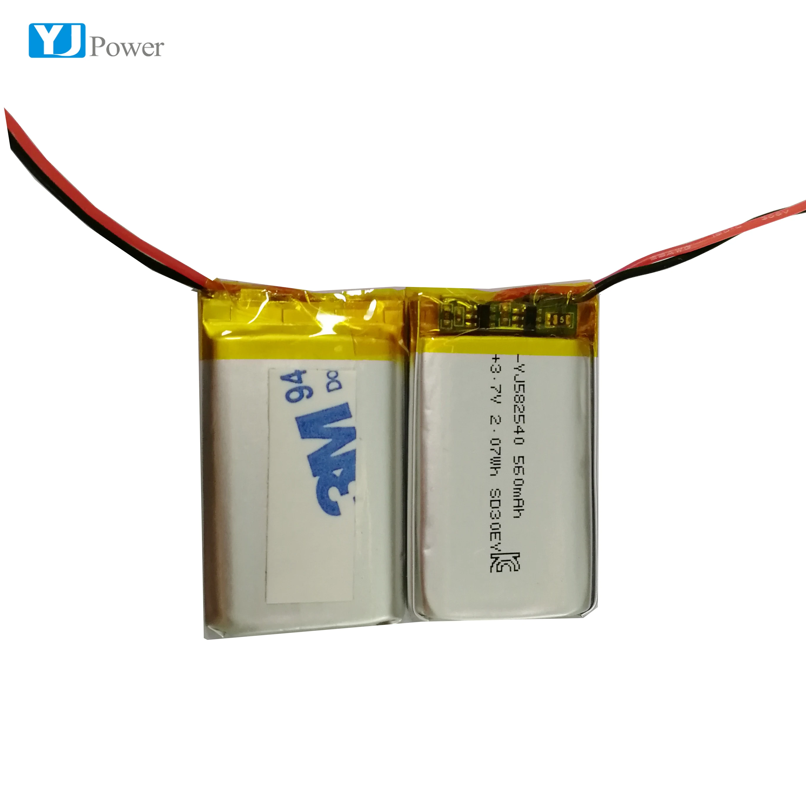 lipo YJ582540 560mAh 3.7v Lithium polymer rechargeable battery for 