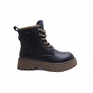 2026 Fashion Kids Ankle Boots Boys Shoes Children's Autumn Winter British Style Soft Pu Leather Ankle Boots