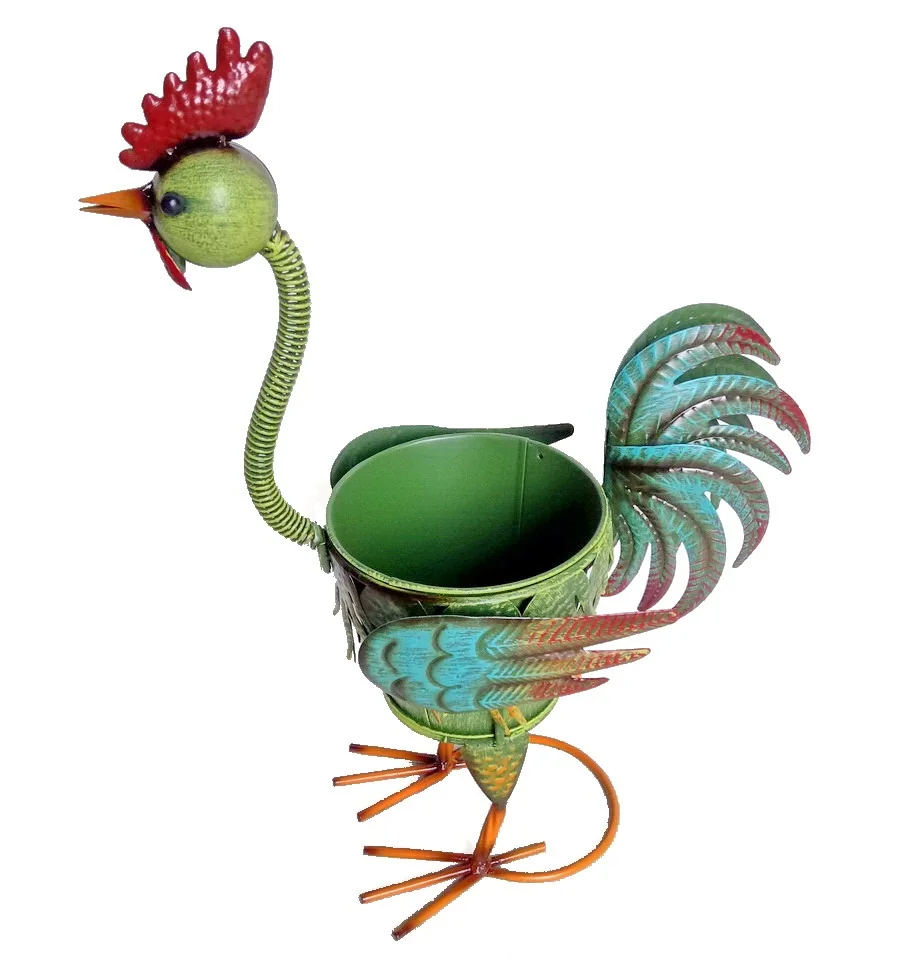 Metal rooster shape plant Succulent Pots Animal