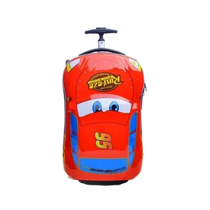 China Factory Supply Unisex Cartoon Car Shape Trolley Luggage Kids Travel Bags