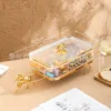 Gilded carriage square fruit plate (transparent)