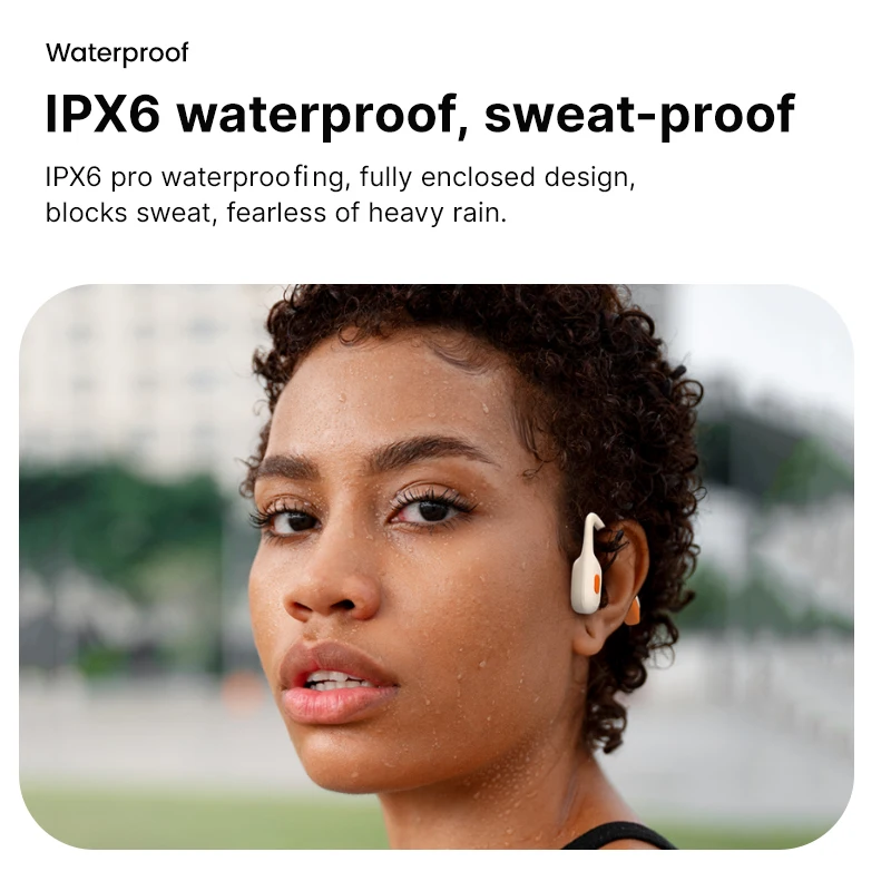 ALOVA Portable Wireless Bluetooth Headset IPX6 Bone Conduct Headphone Waterproof Telephone Earphone for Sports