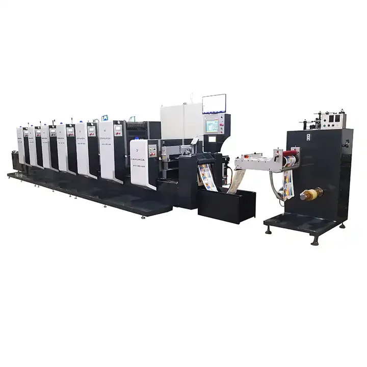 Offset Printer Price 4 Color Offset Printing Machine High Speed Plastic Film Roll to Roll Rotary Label Printing Machine