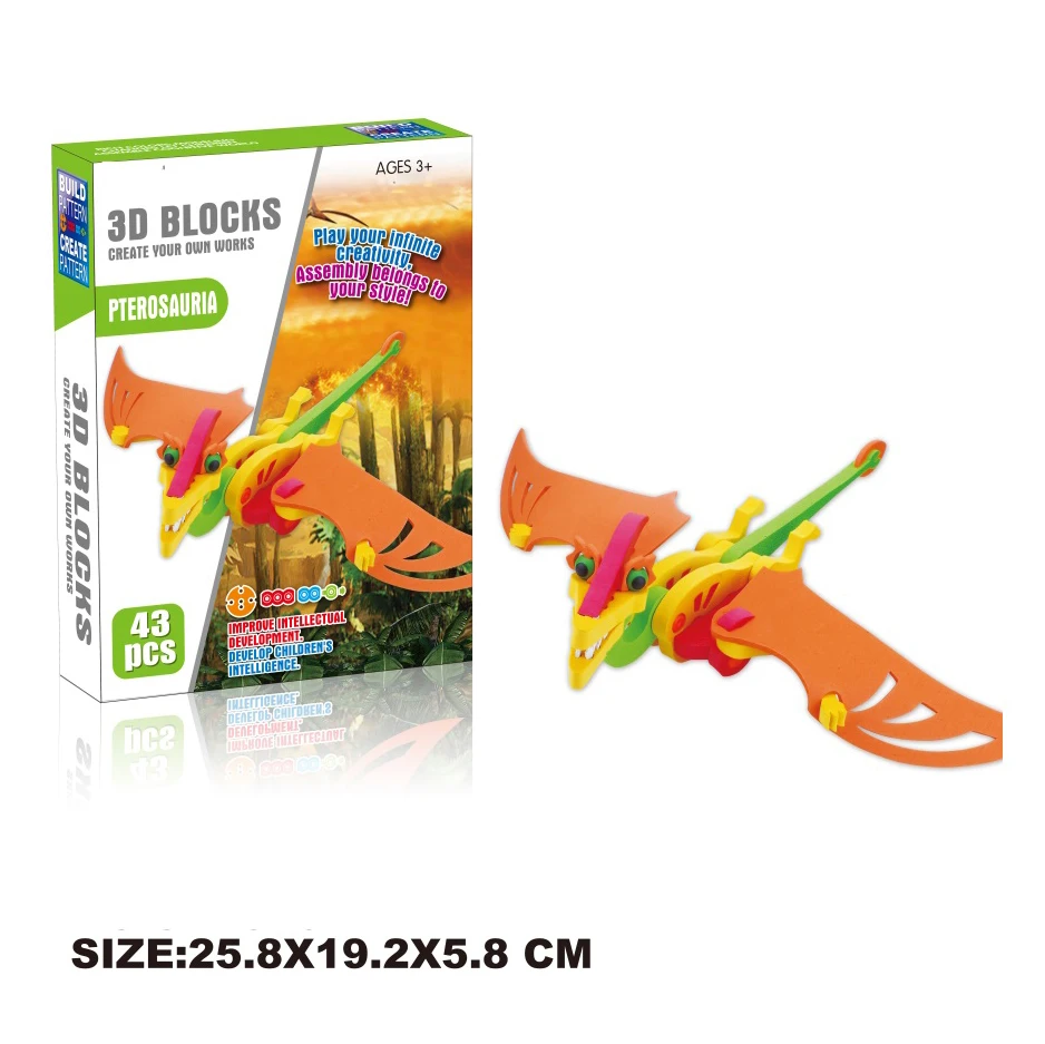 3D  Early Initiation Educational Interactive Toy DIY Cartoon Learning Game Jigsaw Puzzle Toys for Child Kids