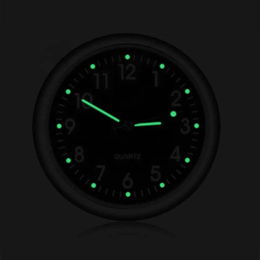 Mini-Uhr Auto Quarz analoge Uhr Messgerät Auto Entlüftung Stick-On Zeit Uhr  leuchtende elektronische Uhr Autos Dekoration Zubehör - AliExpress
