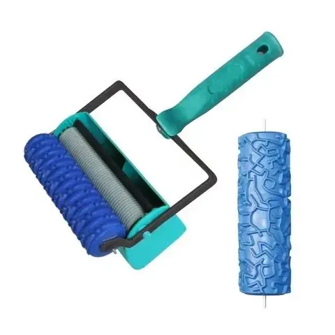 Embossing Wall Decoration 9inch Textured Roller Brush  3D Paint Wall Roller Desig DIY Paint Roller