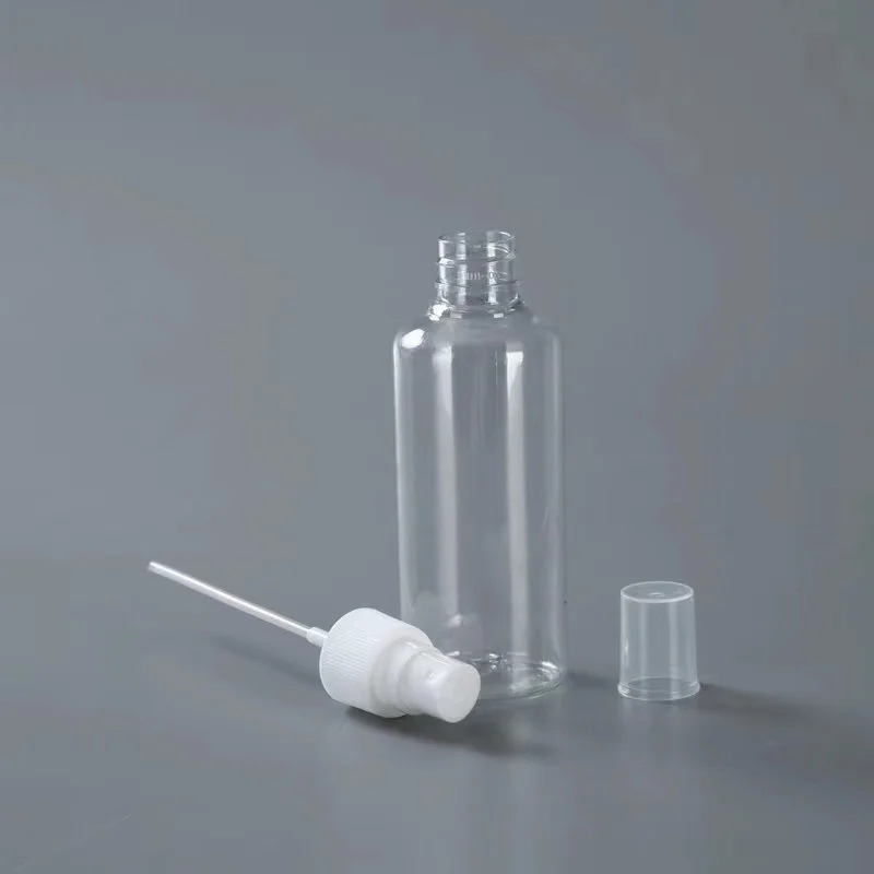 Factory Outlet 5ml 10ml 30ml 50ml 60ml 100ml Pet Spray Bottle Face Mist Clear Plastic Chloroform Spray Bottle