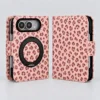 Full Pink Tiny Leopard Magnetic Kickstand