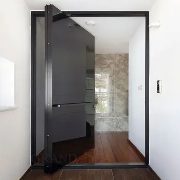 Modern Minimalist Aluminum Alloy Door Waterproof Garage Door for Exteriors Workshops Stainless Steel Screen Netting Finished