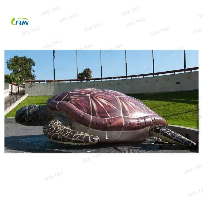 Giant Realistic Inflatable Turtle / Tortoise in the Lake or Land for Aquarium Themed Party Advertising