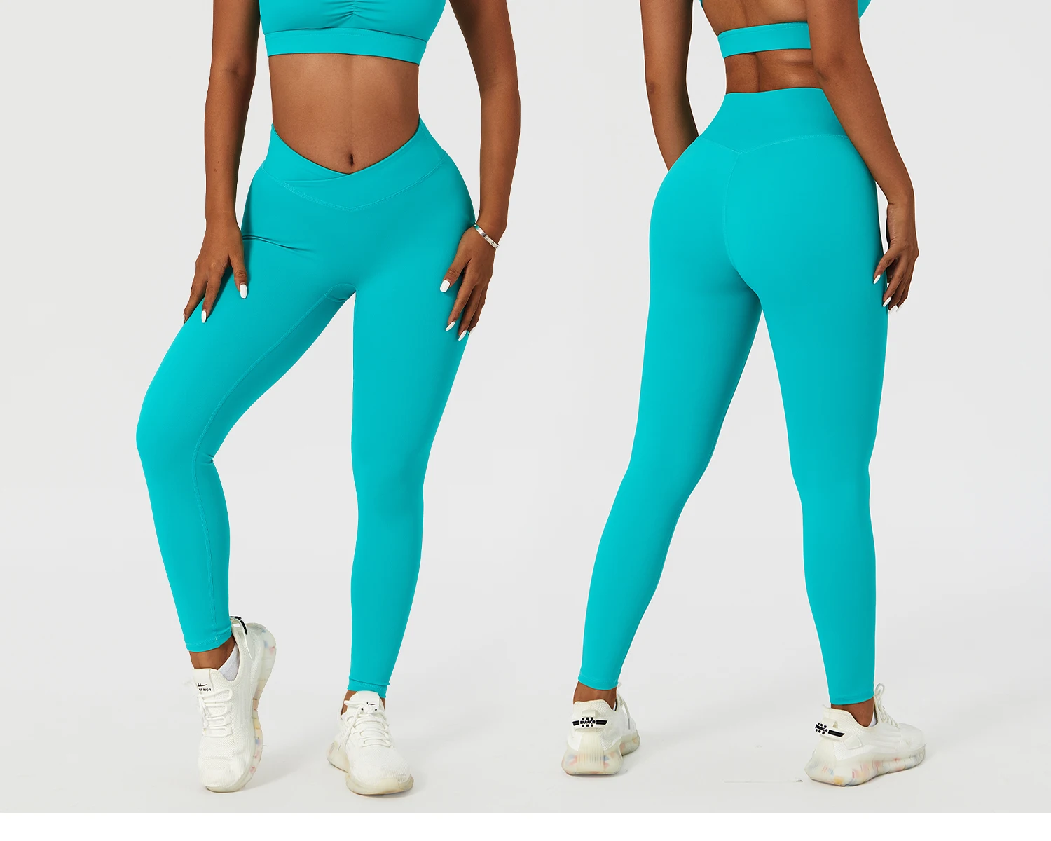 cross waist yoga scrunch butt leggings workout tik tok quick dry