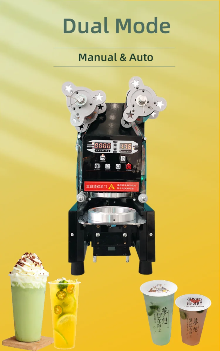 Best Popular Fully Automatic Yogurt Cup Sealer 75cm/95mm Cup Sealing