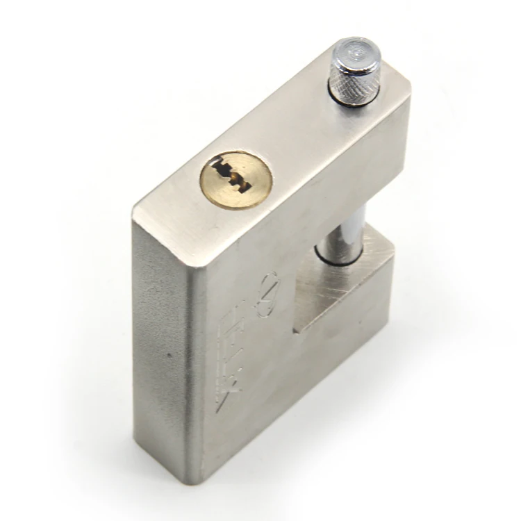SS Unbreakable Door Lock Rectangle Padlock 75mm Padlock 50mm Rectangle Iron Padlock With Keys