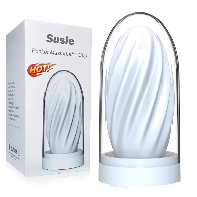 TPE Masturbator with Heating to Be 42 Degree with Strong Power Sax Vibrating Condom  love  Dolls Toys  for Men