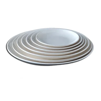 Dishwasher safe food grade Restaurant dinnerware 9 Inch white round melamine dinner plate