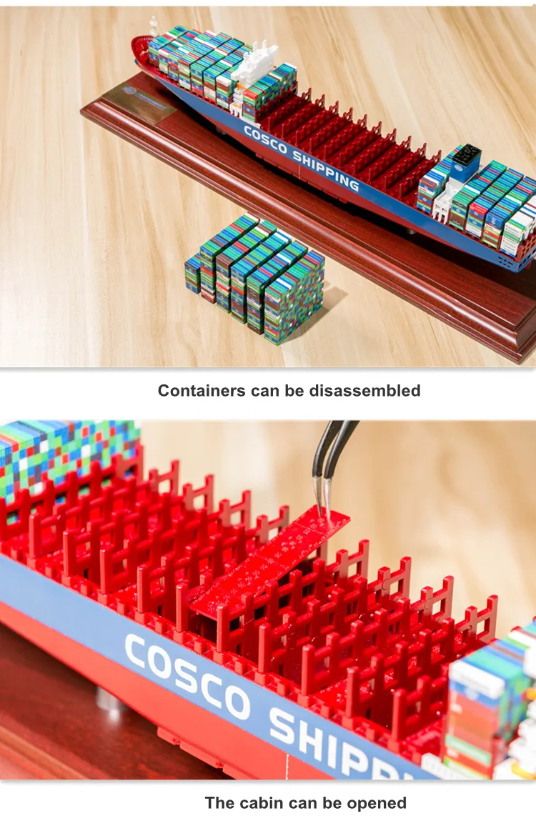 CMA Cargo Ship Model - Miniature Shipping Container Scale Model