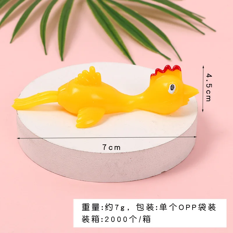 TPR Soft Material Catapult Turkey Slingshot Chicken Squeezing Toys Sticky Flying Turkey Capsule Strange Toy