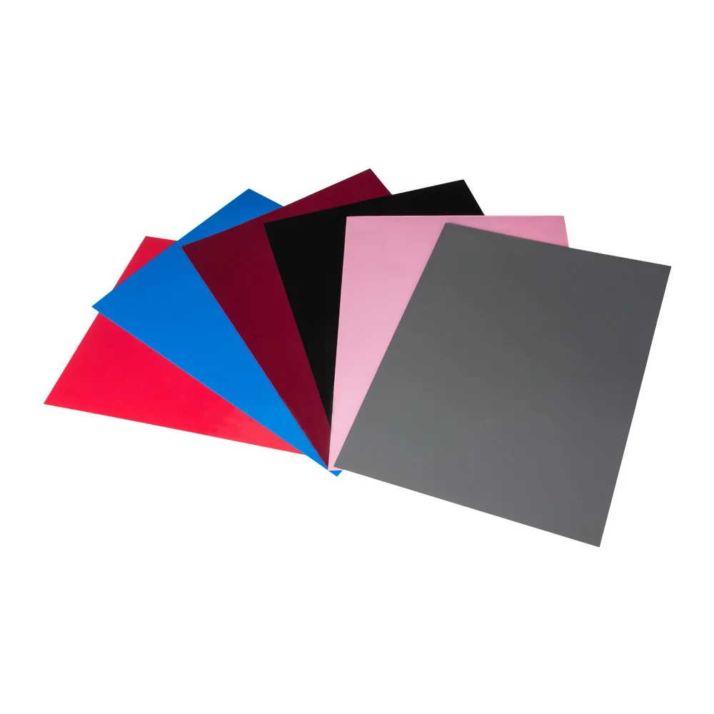 Soft Touch Velvet Flocking PVC Film Sheet High-End Colored Plastic for Stickers and Product Packaging Vacuum Forming Roll
