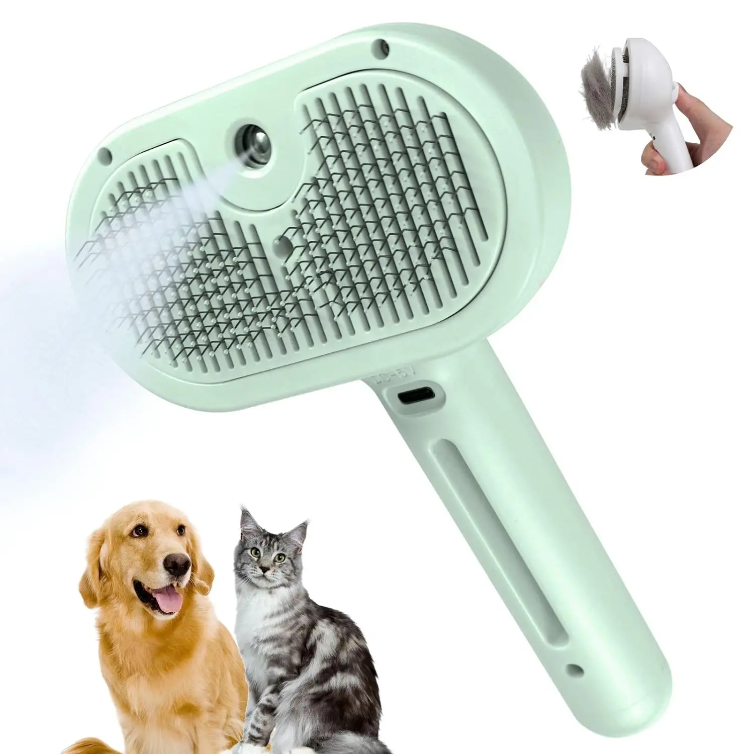 Comb For Cats, 2024 Best 3 In 1 Pet Steam Brush