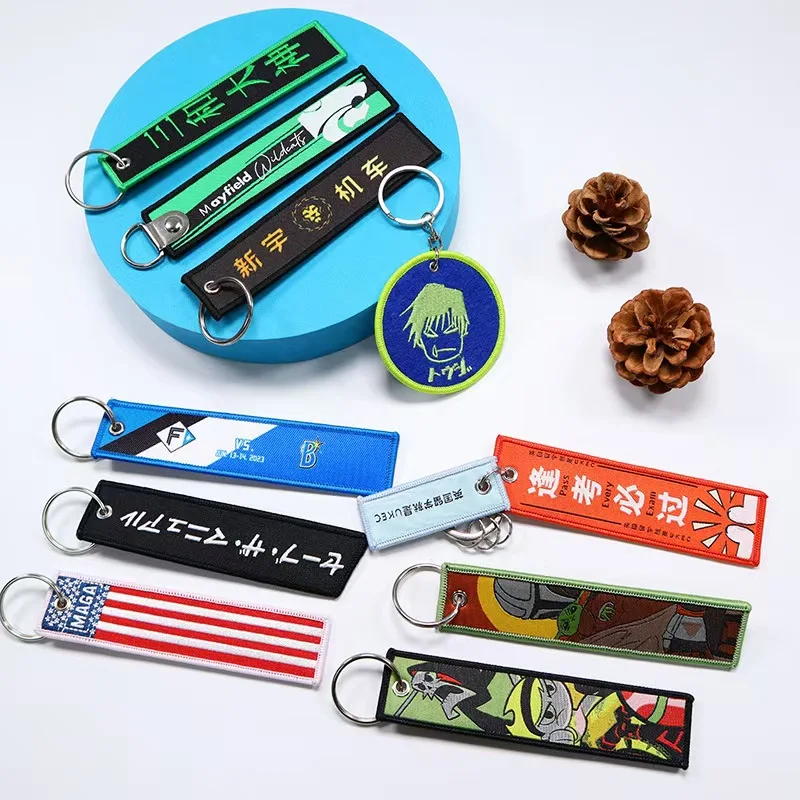 New Arrival Modern Customizable Nylon Outdoor Short Bag Lanyard Key Chain Letterpress Printed Hot Promotional Business Gifts preview 2