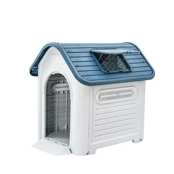 Plastic Dog Outdoor Kennel House Large Flooring Pet Dogs Kennels Cage Removable Waterproof Pets Home
