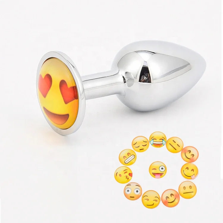 Personalized Custom Image Metal Butt Plugs Wholesale Emotion Anal Plugs Sex Toys ODM Low MOQ Custom Metal Anal Plugs with Logo