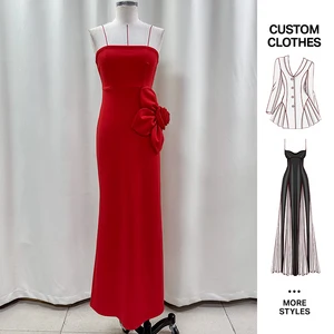 Custom Clothing Manufacturers Wholesale Casual Apparel Women Lady Clothes Summer Off Shoulder Floral Long Evening Maxi Dress