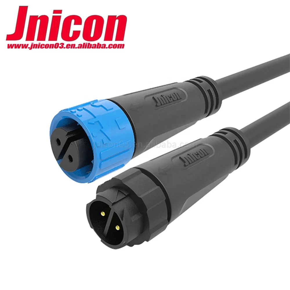 Jnicon M16 Waterproof IP67 Connectors Twist Quick Push Lock 10A Power Signal Connector Electric Wire Cable Connector Panel Mount