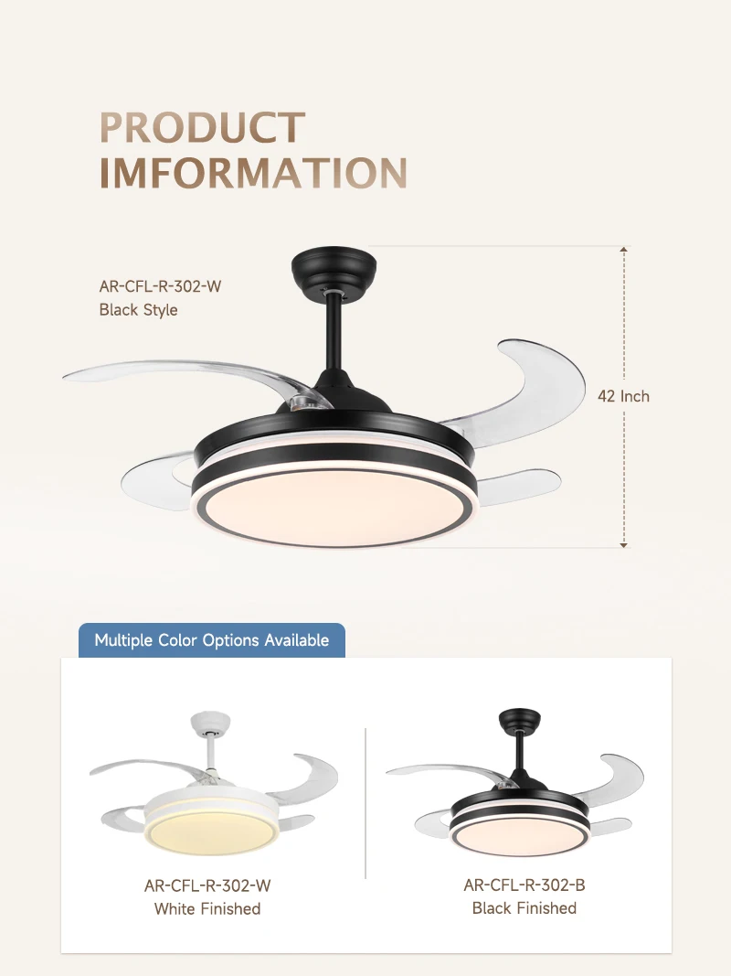 Ceiling Fan, 42'', Abs, LED - detail 8