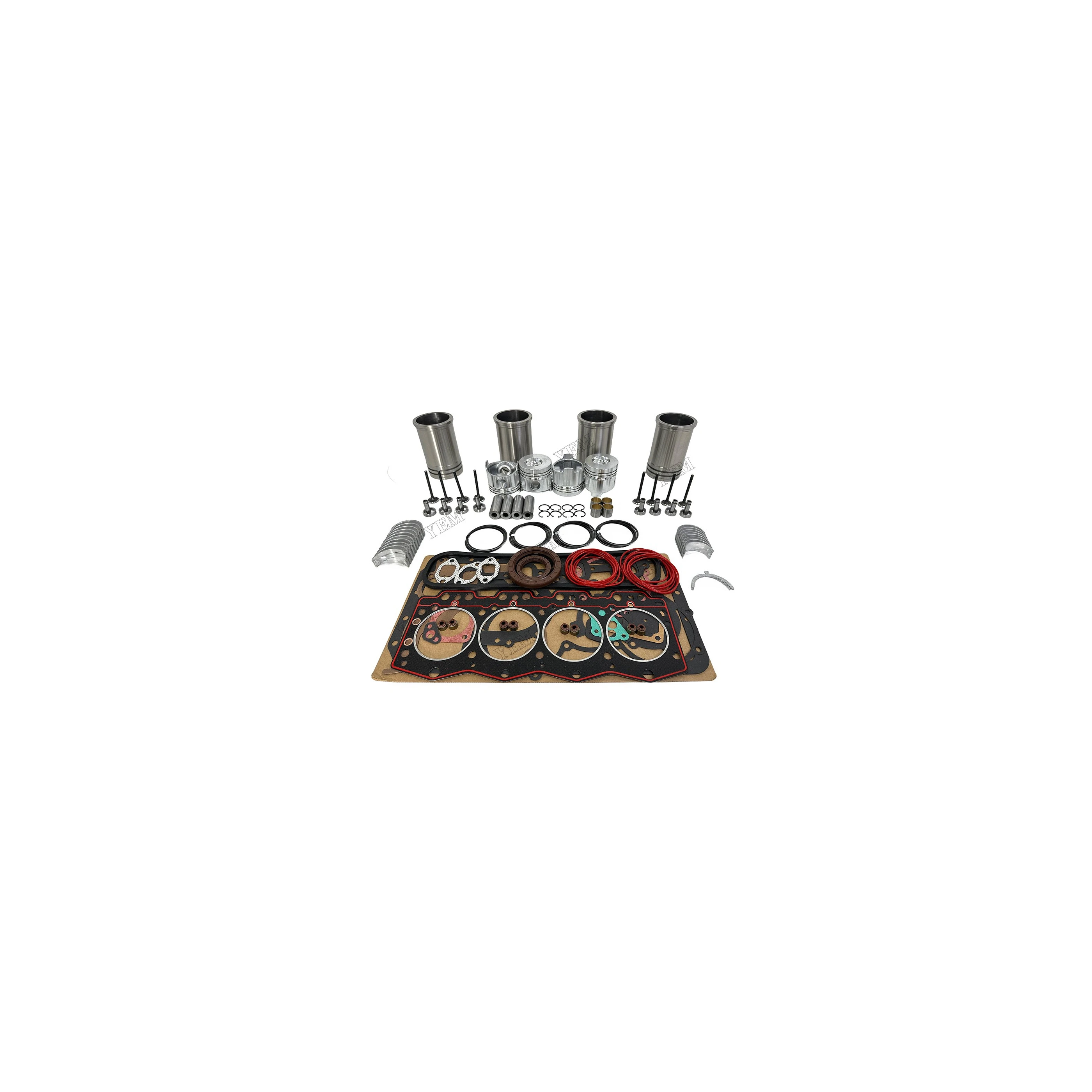 Overhaul Repair Kit With Valves Engine Bearings Cylinder Liner Piston Rings Gasket Kit for Yunnei YN25GBZ Engine Parts