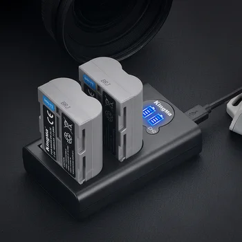 KingMa-EN-EL3E Rechargeable Battery LCD Dual USB Charger for Nikon D50 D70 D70S D80 D80S D90 D90s D100 D200 D300 D300S D700 detail image