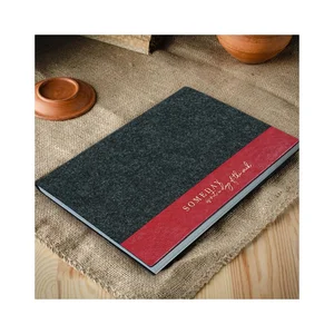 A4 B5 A5 A6 Mini Eco-Friendly Custom Planner Diary FSC Soft Cover PU Leather Felt Cloth Seeds Paper Notebook Office Writing