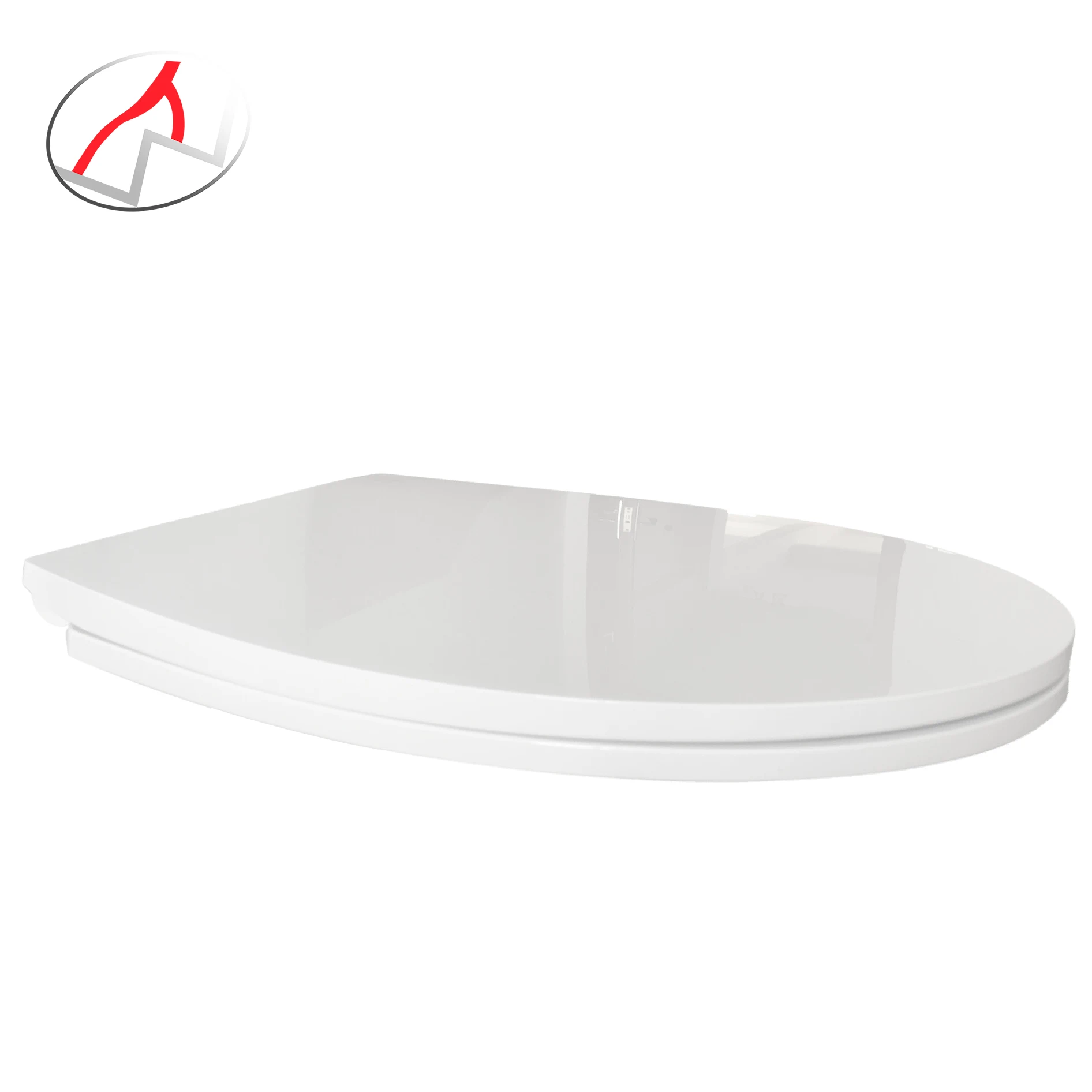 18inch European Standard Shape Soft Close Toilet Seat with Top Fix and One Button Quick Release PP Toilet Set Wc Sitz