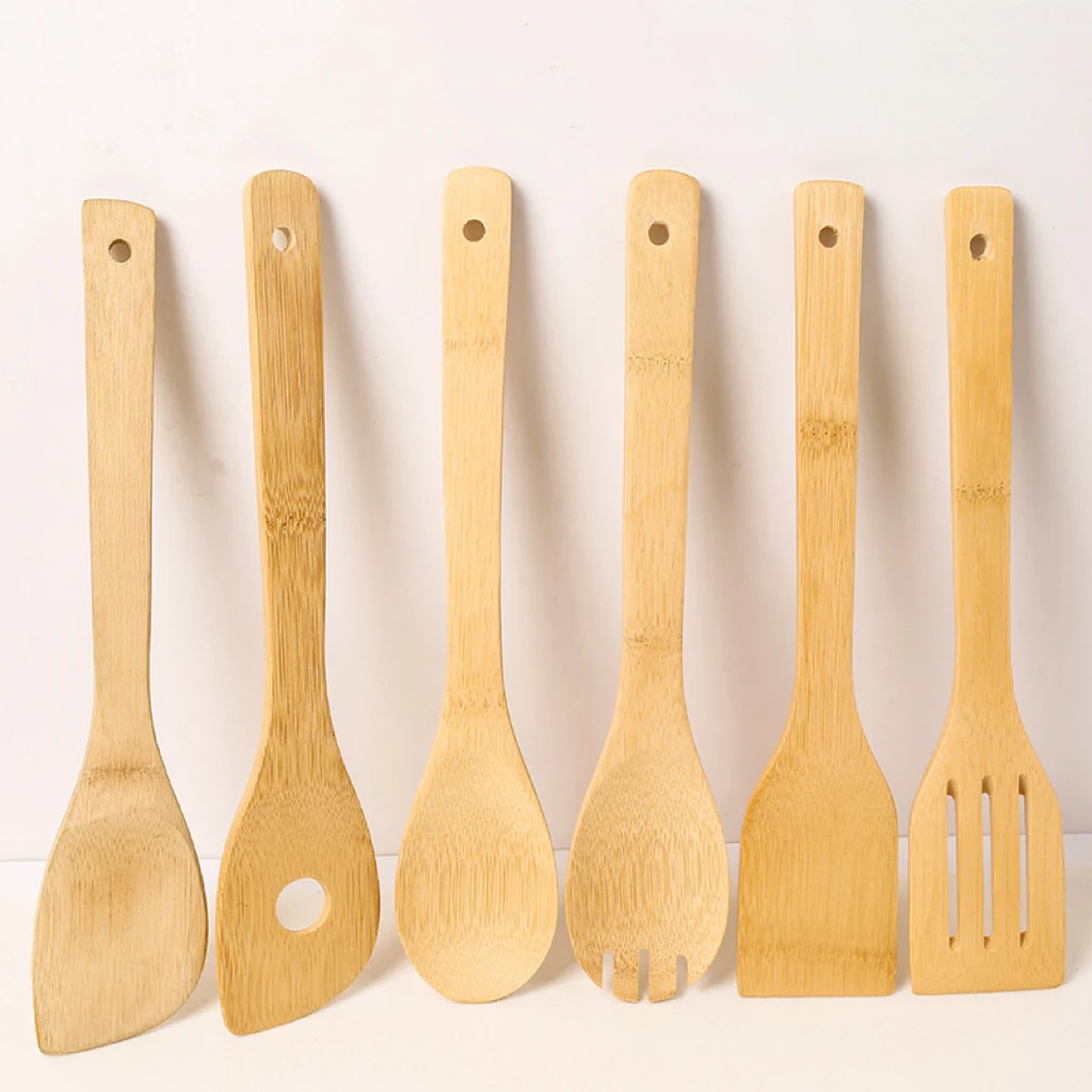 Factory Direct Sale Kitchen Accessories ustensiles De Cuisine bamboo Cooking Utensil Set Tools Sets