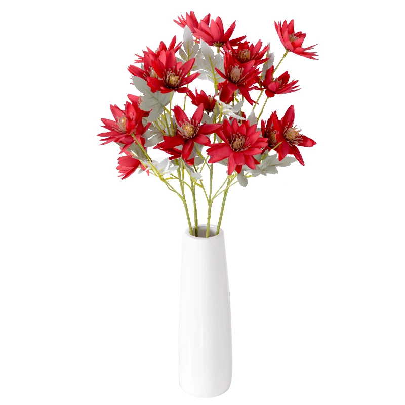 Wholesale Artificial Silk Flowers 6 Heads Asters For Wedding Party