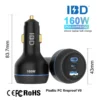 Black 160W Plastic Fast Car Charger