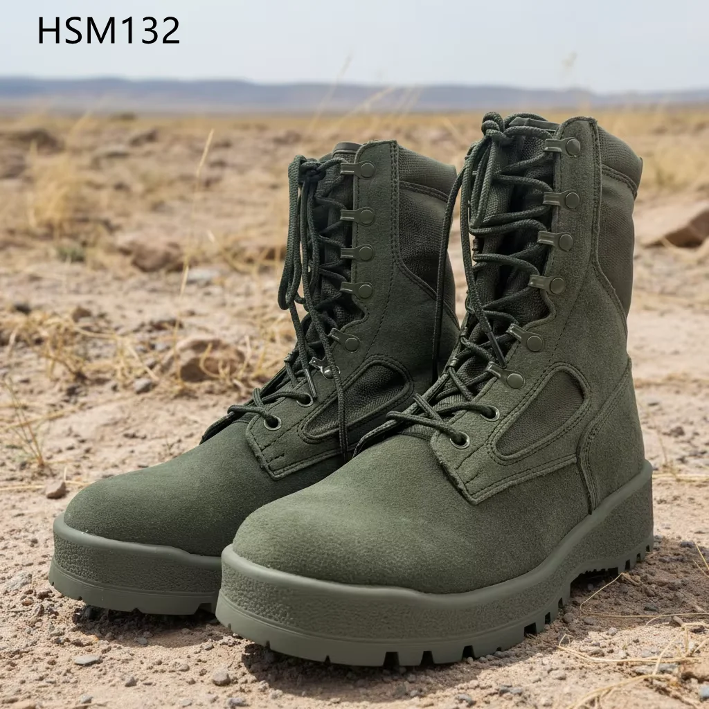 HY,Philippine Anti-Rip Leather Easy Hidden Belleville Combat Boots Cost Effective Anti-reduce Sole Green Jungle Boots HSM132