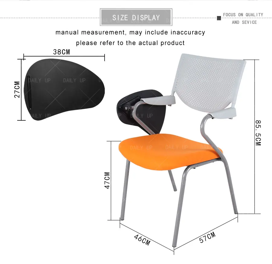 Comfortable Training Chair lecture chair with writing tablet chair with writing tablet