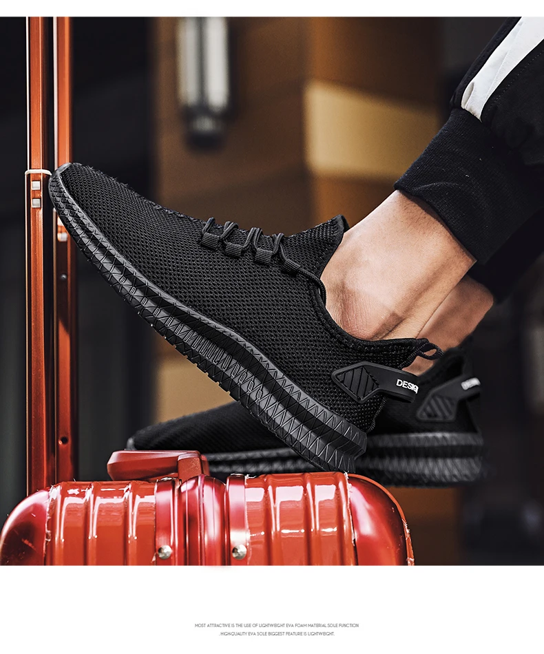 Zapatillas Zapatillas Hombre Negras Malla heagle.ir
