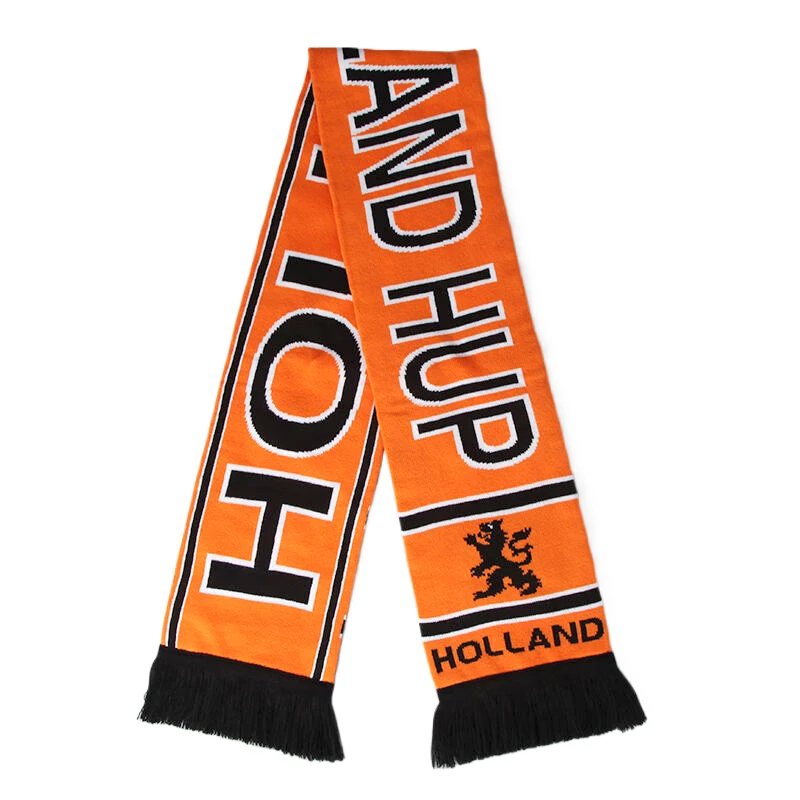 Winter Jacquard Knit Men's Custom Long Style Football Scarf