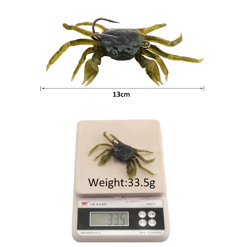youme 13cm 33.5g lifelike crab baits