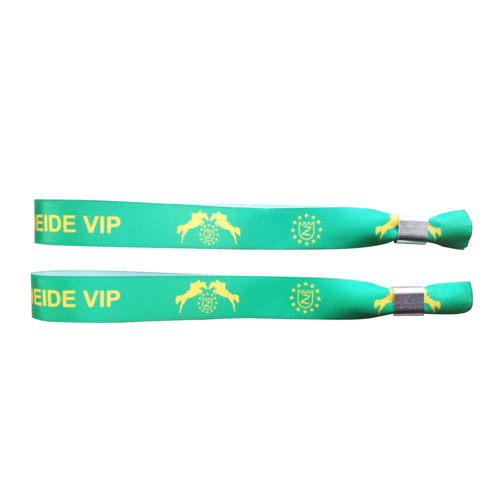 product custom fabric party bracelet festival cloth entrance ticket woven wrist hand bands vip rfid satin concert wristband for events-4