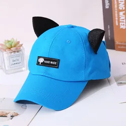 zhongguoqiaomao Cappello da Baseball Donna Estate Pony cap con Occhiali da Sole Orecchie di Gatto Regolabile Unisex Regolabile Anti-Sole da Baseball Cappellini per Sport All'aperto