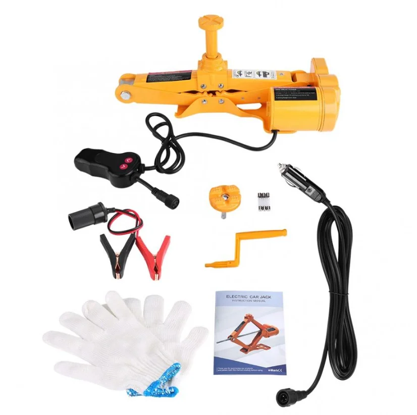 3 тонны, 12 В постоянного тока, автомобильные гидравлические ножницы, переносной ручной грузовик, внедорожник, фургон, гаражное и аварийное оборудование, Автомобильный Электрический домкрат, подъемник