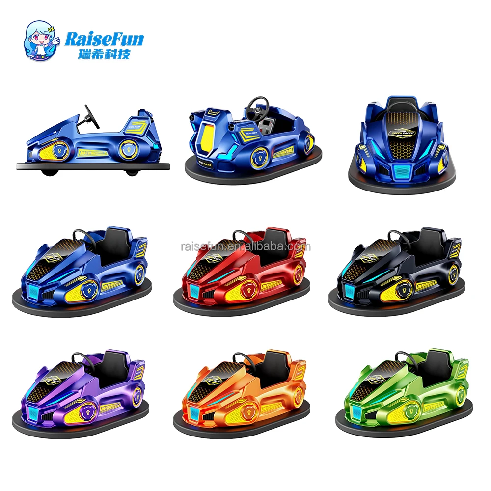 Bumper Car Electric Dodgem Battery Operated for Kids Adults Indoor Outdoor Amusement Park Playground Collision Spin Game Ride