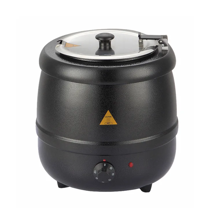 Hotel Restaurant Supplies Catering Buffet Soup Display 10L Black Color Electric Soup Kettle Warmer Buffet Equipment_3
