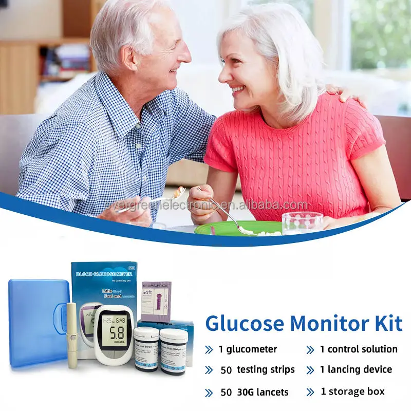 6ml auto coding blood glucose meter glucometer with strips glucometer ...
