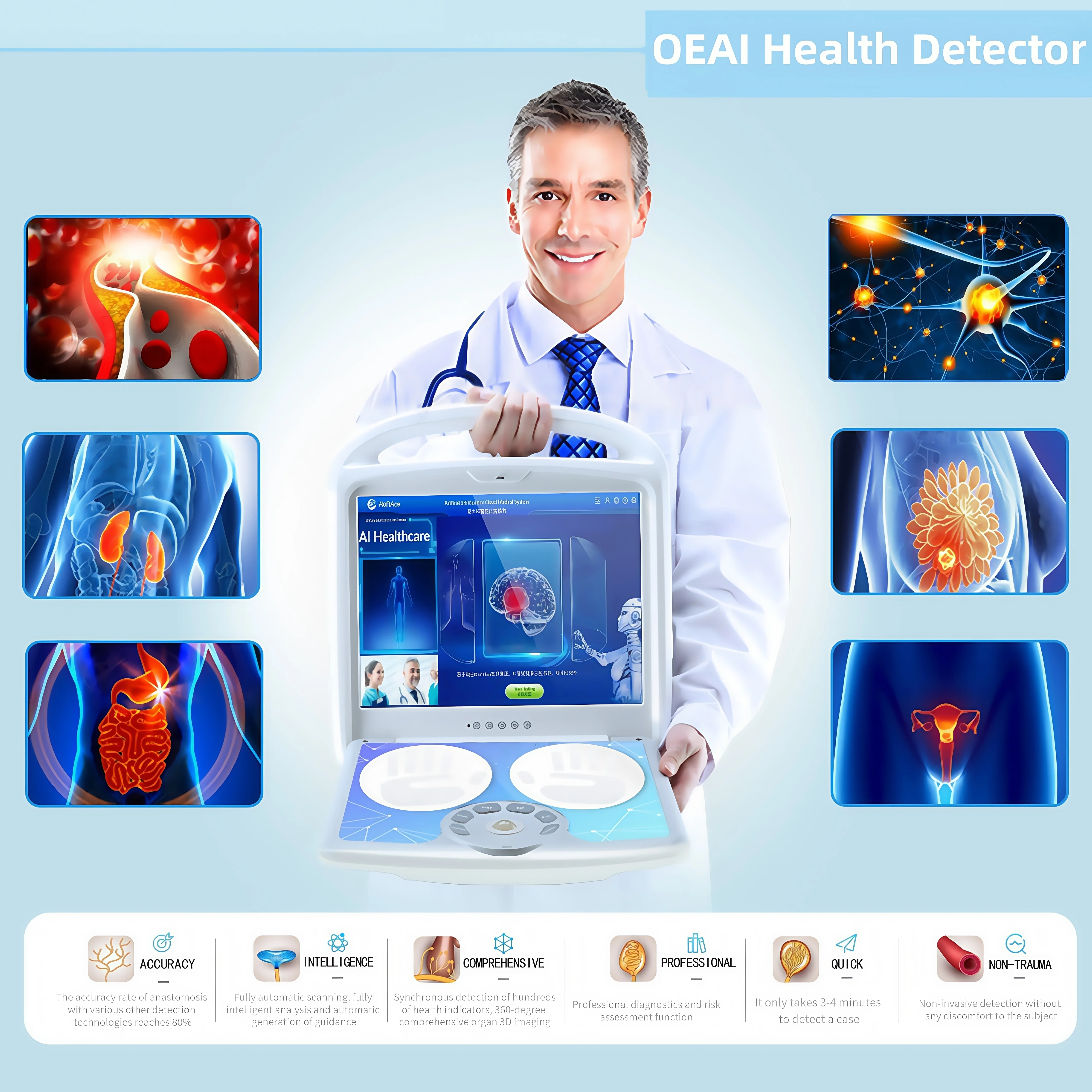 Health Detector Machine Analysis Bio Scanner Quantum Magnetic Resonance Body Analyzer for Health Management